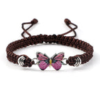 Couple Butterfly Buckle Braided Bracelet Pi-Mart