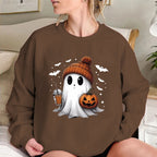 Fashion Drop-shoulder Sweater Women's Halloween Velvet Hoodie Pi-Mart