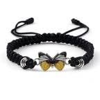 Couple Butterfly Buckle Braided Bracelet Pi-Mart