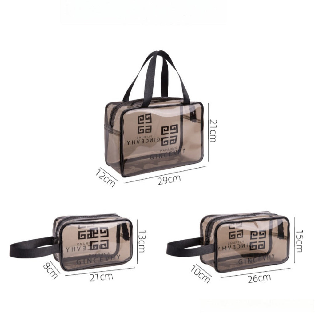 Transparent Toiletry Bag,Wash bag portable cosmetic bag, waterproof travel cosmetics large-capacity storage bag - SJB-DIAMOND ELITES