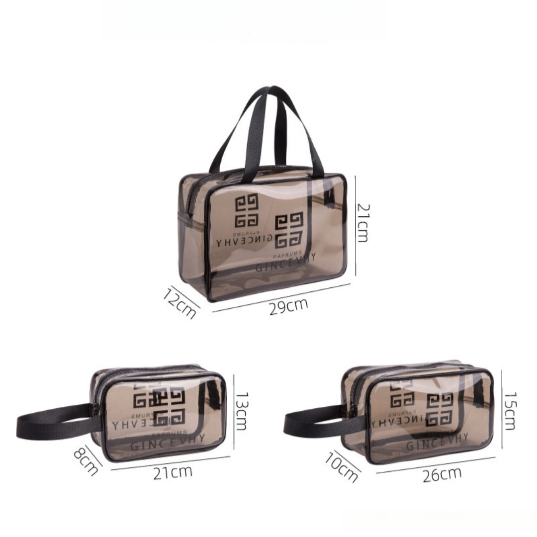 Transparent Toiletry Bag,Wash bag portable cosmetic bag, waterproof travel cosmetics large-capacity storage bag - SJB-DIAMOND ELITES