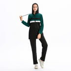 Zipper Drawstring Pocket Hooded Loose Casual Sports Sweatshirt Suit Pi-Mart
