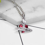 Saturn Stud Earrings and Necklace Pi-Mart