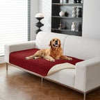 1pc Waterproof Solid Color Plaid Non-Slip Pet Sofa Cover, Machine Washable Blanket for All Season Protection, Suitable for Cats, Dogs, and Small Animals