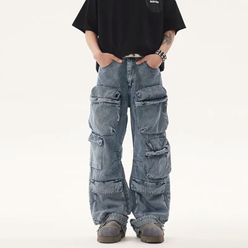 Washed & Worn Denim Jeans