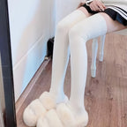 Women's Solid Ribbed Over-the-Knee Socks, Comfy & Warm Thicker Thigh High Socks Lootquake LLC
