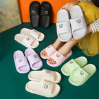 Cute Bear Slippers Indoor Non-slip Thick Soles Floor Bedroom Bathroom Slippers For Women Men Fashion House Shoes Summer Pi-Mart