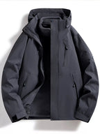 AquaGuard Men's All-Weather Zip Hoodie Plus Sizes THRIXINE