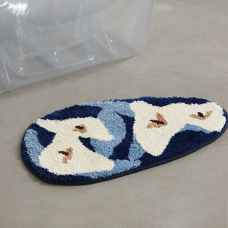 Non-slip Absorbent Green Bedroom Floor Mat Pi-Mart