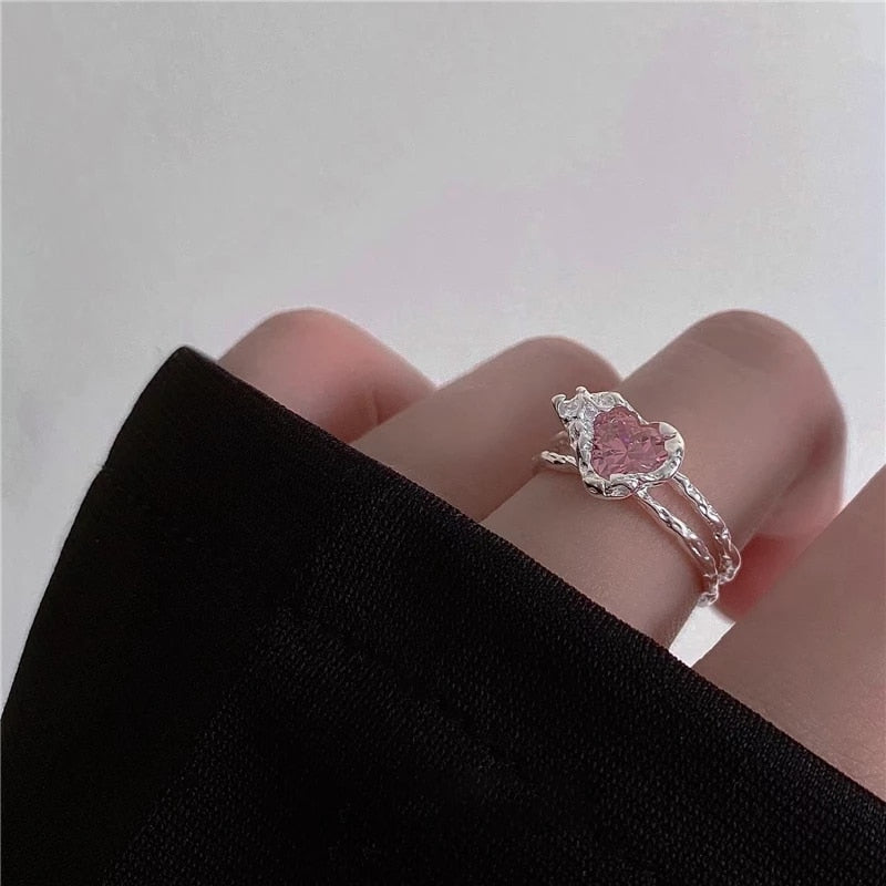 Aesthetic Crystal Love Ring - SJB-DIAMOND ELITES