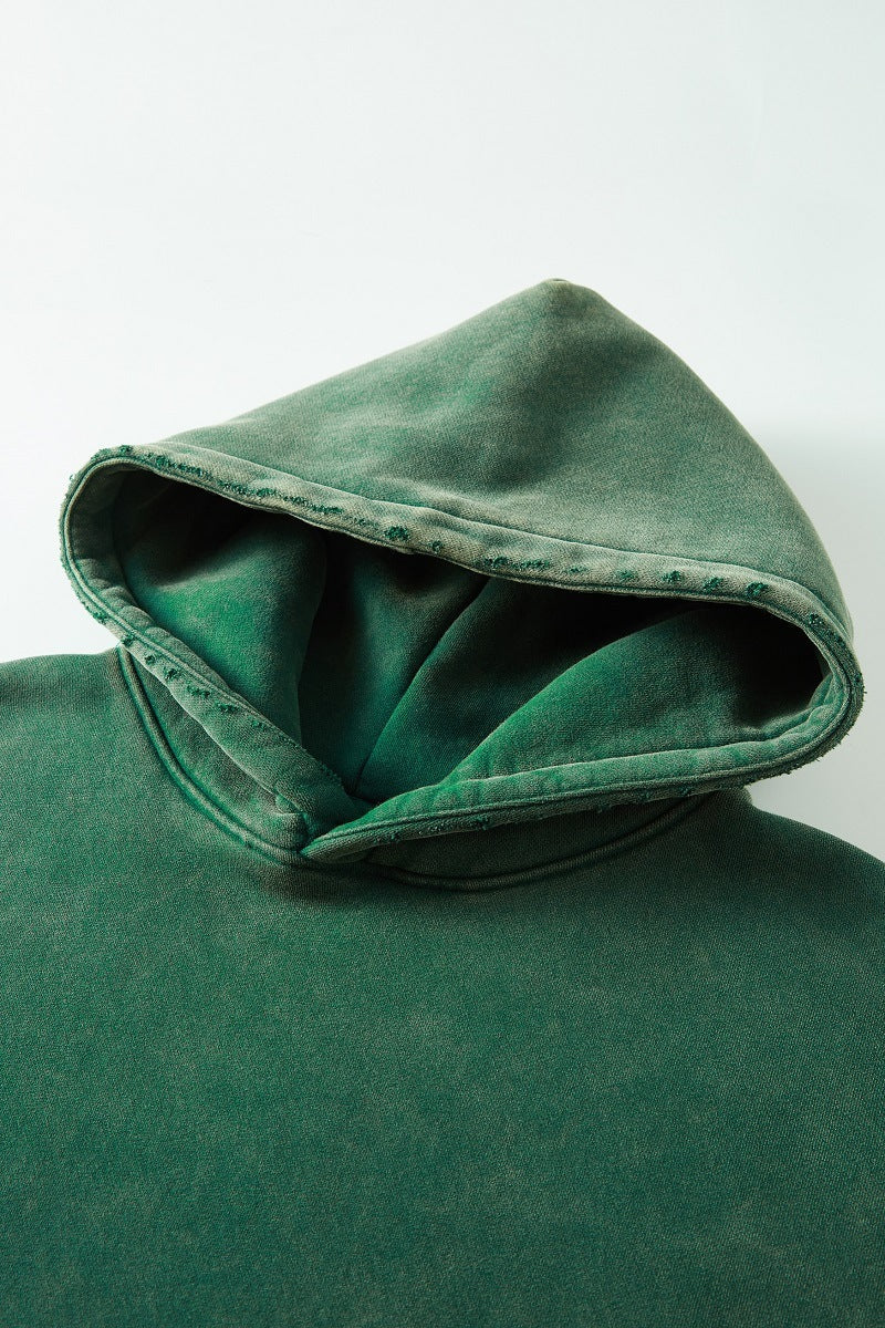Women's Loose Retro Fleece Hooded Sweatshirt Pi-Mart