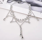 2025 New High End Design Full Diamond Water Diamond Necklace