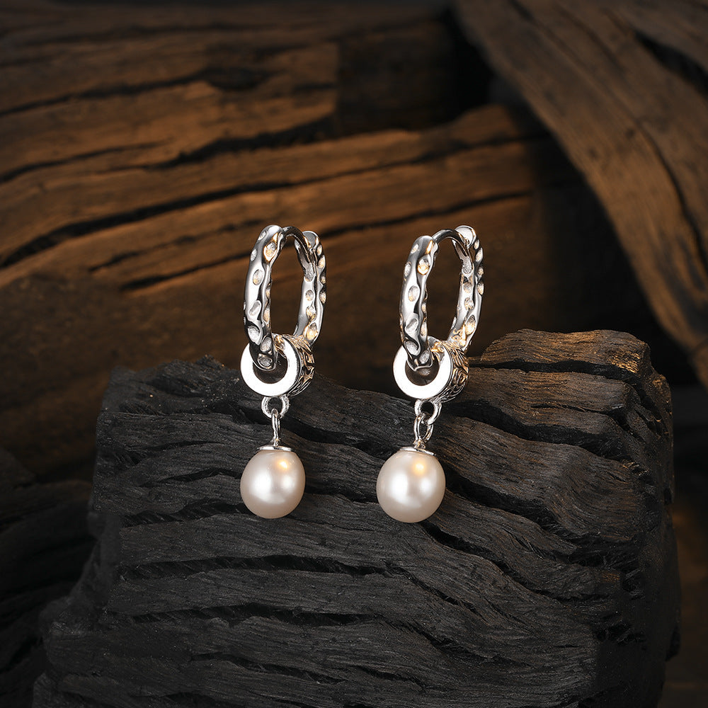 S925 Sterling Silver Water Pearl Earrings Pi-Mart