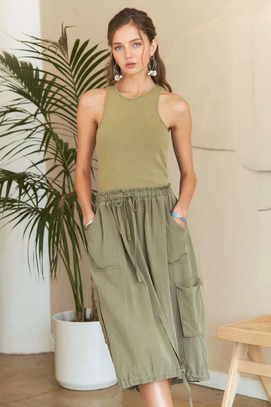 New Drawstring Sleeveless Washed Dress For Women – Casual, Stylish, Unique, Comfortable, Effortlessly Chic Stevvex