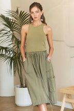 New Drawstring Sleeveless Washed Dress For Women – Casual, Stylish, Unique, Comfortable, Effortlessly Chic Stevvex