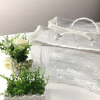 1pcs/2pcs 2-Pack Transparent PVC Travel Makeup Bag, Waterproof Cosmetic Pouch for Travel, Portable Quilt Blanket Storage Bag Lootquake LLC