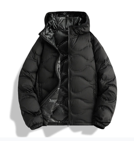 Men's Down Jacket Winter 90 White Duck Down Stand Collar Thickened Graphene Warm Jacket Coat Women Pi-Mart