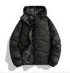 Men's Down Jacket Winter 90 White Duck Down Stand Collar Thickened Graphene Warm Jacket Coat Women Pi-Mart
