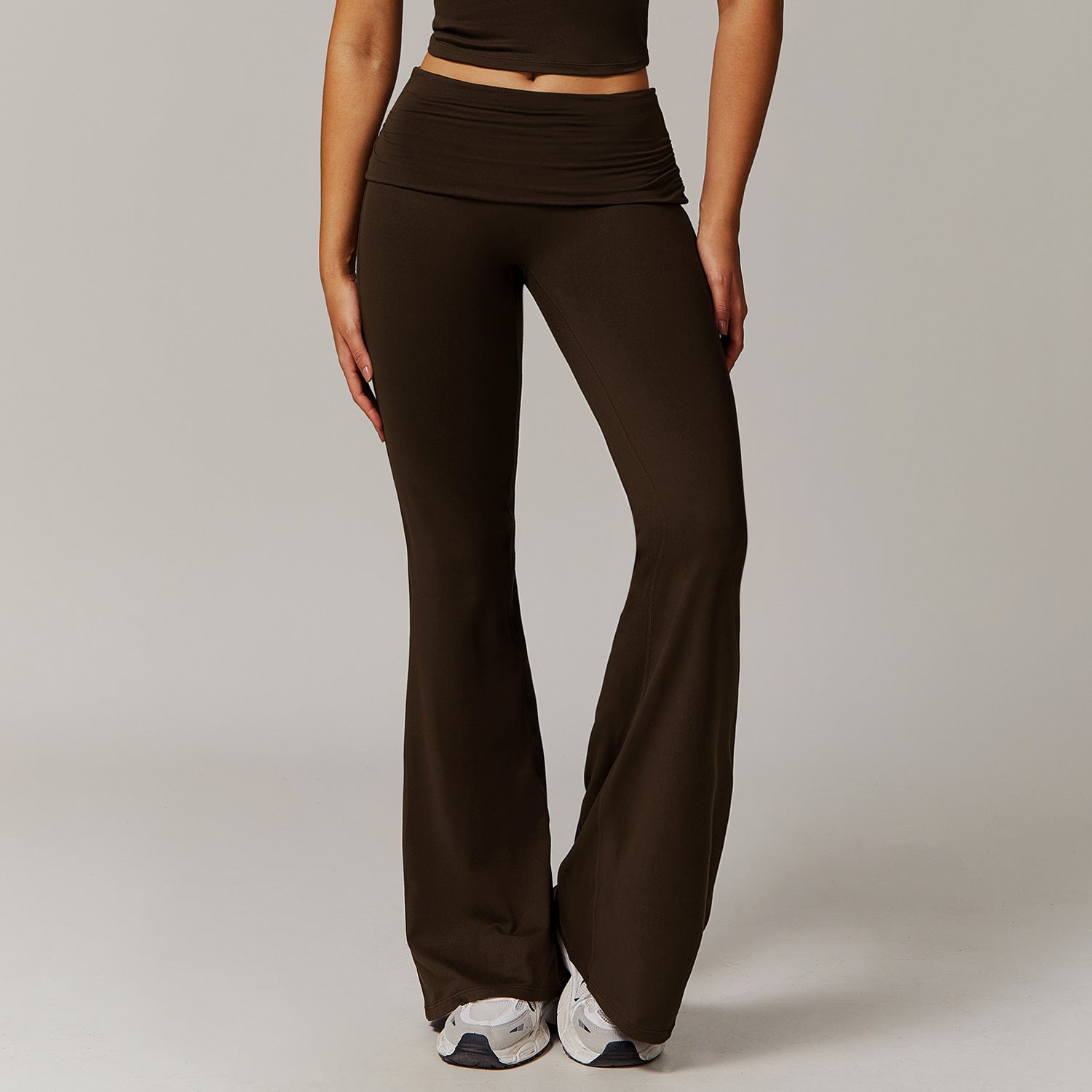 Wool Pleated High Waist Running Pants