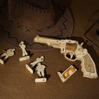 ROKR Wooden Puzzle Gun Toys Model DIY 3D Building Kits For Gifts