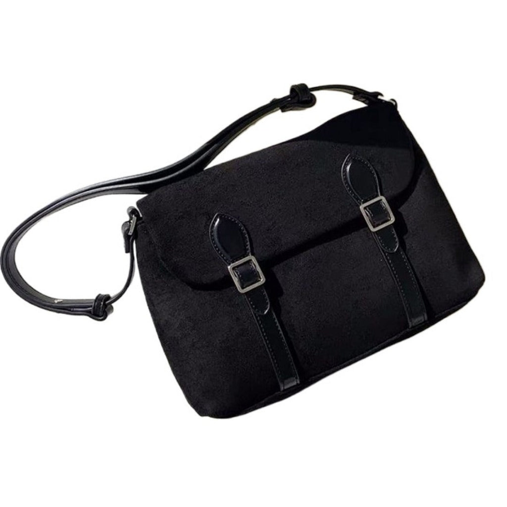 Mailman bag female, suede retro matte crossbody, shoulder crossbody bag - SJB-DIAMOND ELITES
