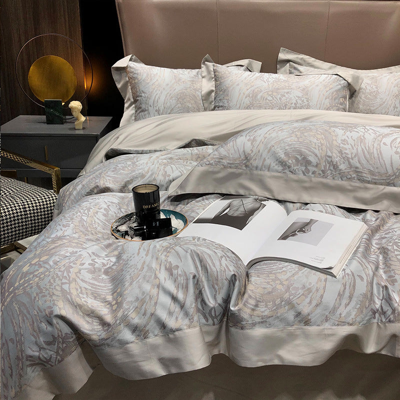Four-piece Cotton Leopard Print Duvet Cover Atmosphere Pi-Mart