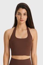 Millennia Breathable Halter Neck Sports Bra THRIXINE