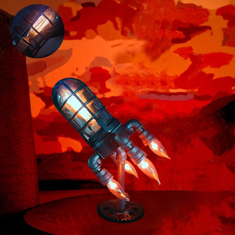 Vintage Steampunk Rocket Table Lamp - SJB-DIAMOND ELITES