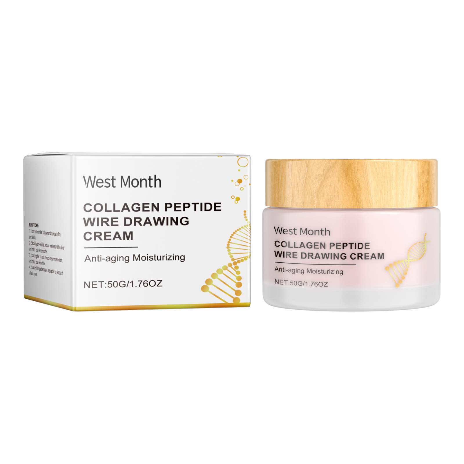 West&Month Collagen Polypeptide Skin Care Cream, Facial Hydrating Skin Care And Moisturizing Skin Moisturize Lootquake LLC