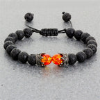 Beaded Hand Rope Volcanic Stone Bracelet Pi-Mart