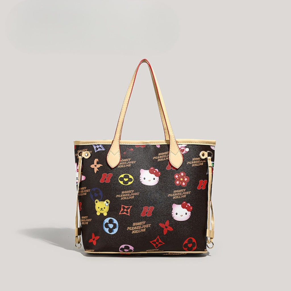 Cute Large Capacity Tote Bag - Cartoon Commuter Handbag for Women with Top Handle SHOMICOBOUTIQUE