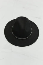 Fame Fedora Hat - Wool Felt Adjustable - Sun Protection & Timeless Style