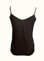 Ladies' Solid Color V-neck Chain Decoration Fashionable Camisole Vest - SJB-DIAMOND ELITES