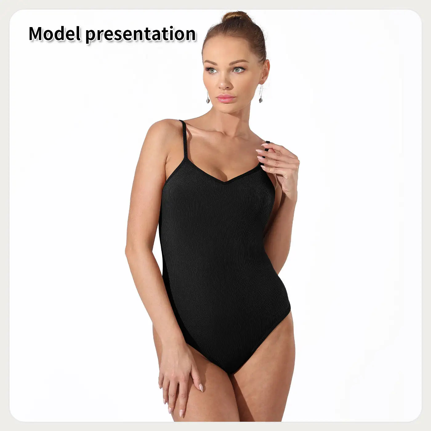 Women's Fashion Simple Solid Color Bodysuit - SJB-DIAMOND ELITES