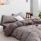 Tianzhu Cotton Nude Sleeping Four-piece Set 100 Cotton Simple Knitted Quilt Cover Bedding Pi-Mart