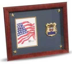 Police Department Medallion Picture Frame with Stars The Military Gift Store