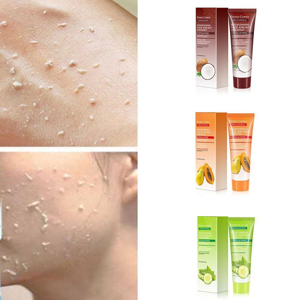 Cucumber Coconut Papaya Facial Exfoliating Gel Cream 100ml Body Cleansing Lootquake LLC