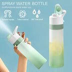 Spray Water Bottle For Girls Outdoor Sport Fitness Water Cup Large Capacity Spray Bottle Drinkware Travel Bottles Kitchen Gadgets Pi-Mart