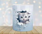 Cat Hollow Wall Ceramic Coffee Mug Pi-Mart