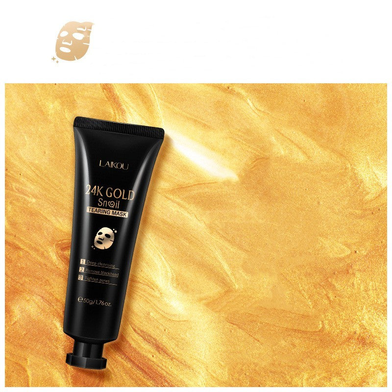 Gold Foil Snail Tear-Off Mask Hydrating Lootquake LLC