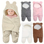 1pc Velvet Sleeping Bag, Cute Bear Shape Wrap Blanket, Christmas, Halloween, Thanksgiving Gift Lootquake LLC