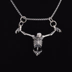 Crucifixion Skull Pendant Necklace Pi-Mart