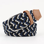 Women's Canvas Belt Student Pants Casual Stretch Braided Needle Buckle Pi-Mart