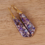 Bohemian Emperor Stone Geometric Pendant Earrings Pi-Mart