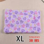 All-Season Dirt-Resistant Rectangular Pet Blanket - Comfortable Dog Paw Heart Print Pet Bed, 1pc Lootquake LLC