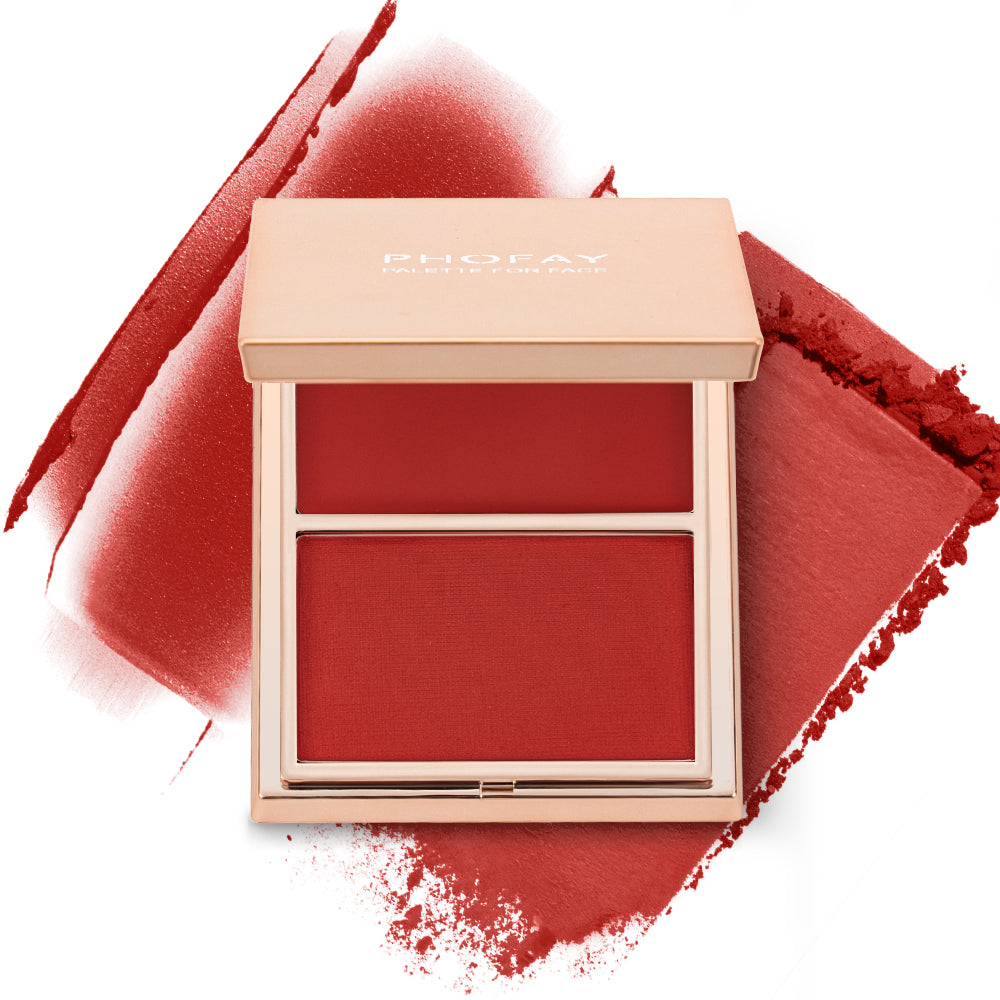 PHOFAY Double-Take Cream & Powder Blush Duo Pi-Mart
