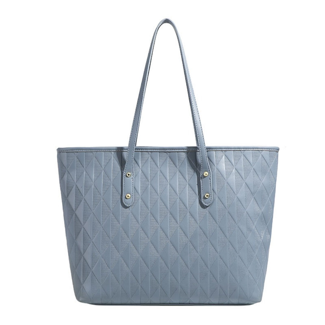 Women top handle purse, large capacity student tote bag, fashion handbag, texture solid color versatile shoulder bag - SJB-DIAMOND ELITES