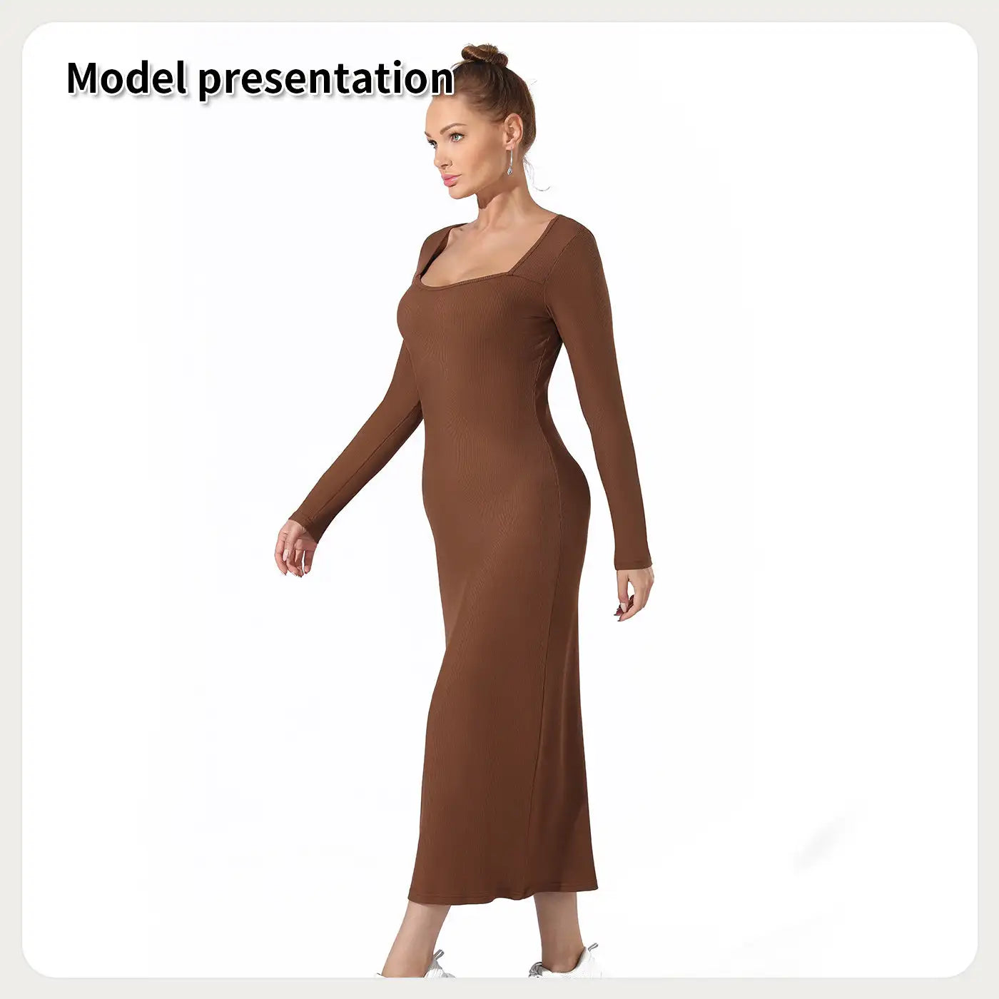 Women's Fashion Simple Solid Color Dress - SJB-DIAMOND ELITES