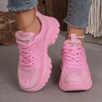 Mesh Breathable White Shoes Thick Bottom Heighten Casual Shoes Sports Women's Shoes Pi-Mart