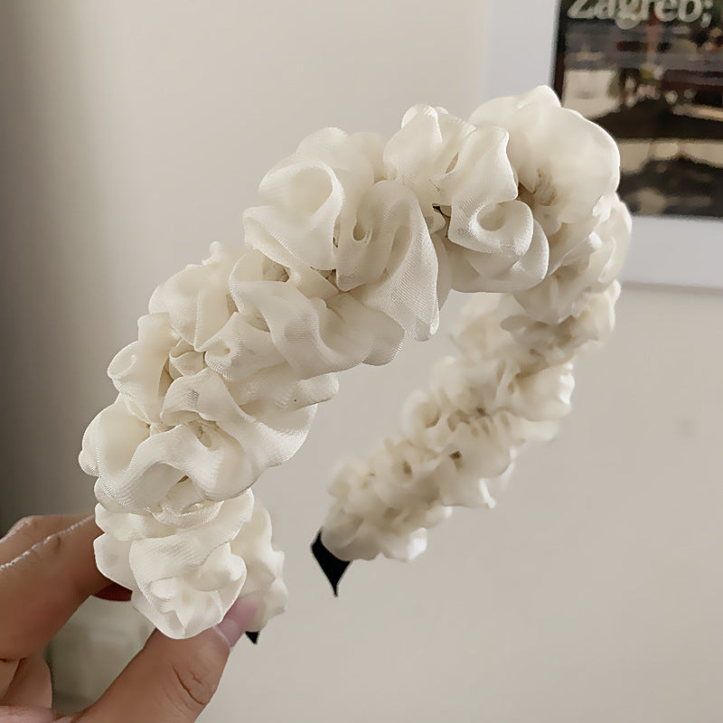 Mesh Pleats Hairband Decoration Women Pi-Mart